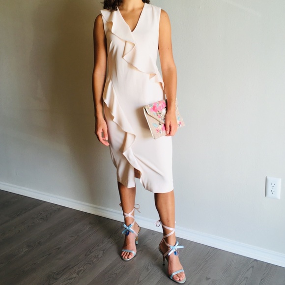 Calvin Klein Dresses & Skirts - NWT Calvin Klein Sheath Dress Ruffles Cocktail